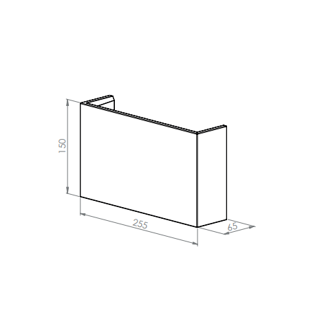 BRICK IN THE WALL Onyx L Duo IP20 LED 2x500LM 230VAC WARMDIM