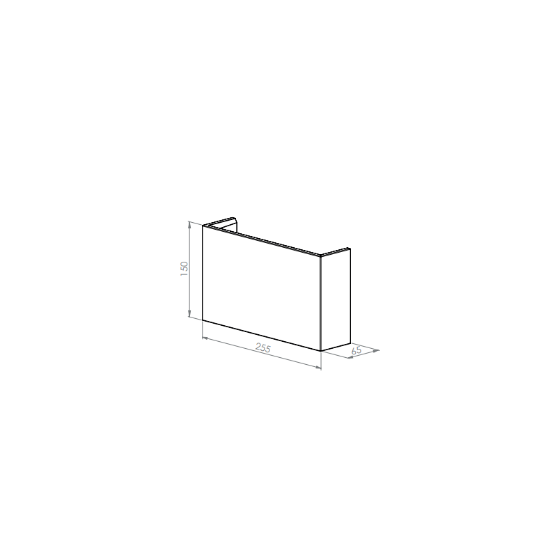 BRICK IN THE WALL Onyx L Mono IP20 LED 900LM 230VAC WARMDIM
