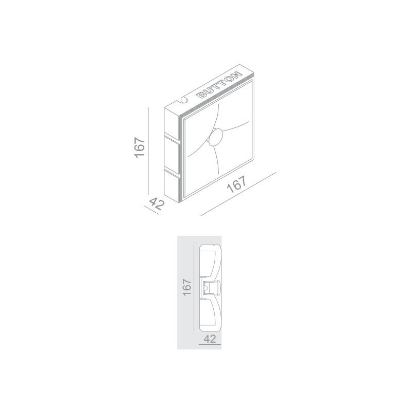 BRICK IN THE WALL Button 1 LED DIM 100LM