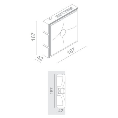 BRICK IN THE WALL Button 1 LED DIM 100LM