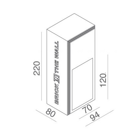 BRICK IN THE WALL Mini LED DIM 100LM IP54 Bathroom