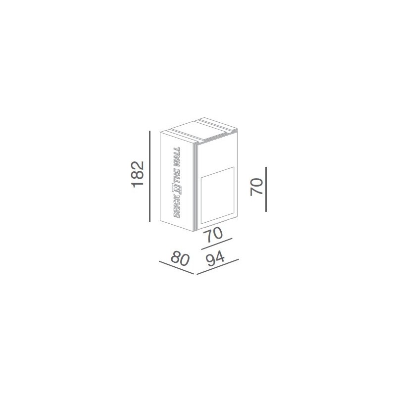 BRICK IN THE WALL Mini Square LED DIM 100LM IP54 Bathroom