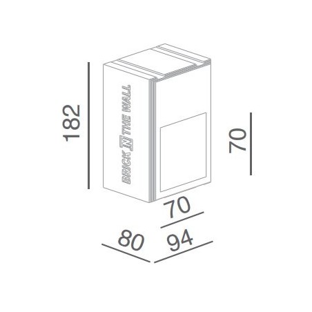 BRICK IN THE WALL Mini Square LED DIM 100LM IP54 Bathroom