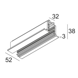 Delta Light TRACK 3F DIM IN 1m