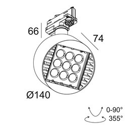 Delta Light FRAGMA 3X3 ADM Track lighting