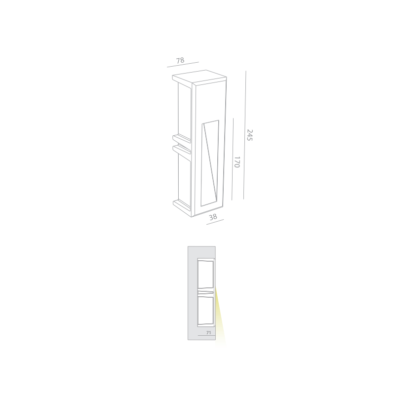 BRICK IN THE WALL Stripp LED DIM 100LM IP54 Outdoor