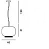 Foscarini Chouchin 1 Dim suspension lamp