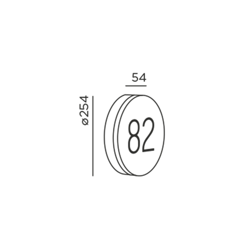 IP44 Lisc Nummer-Wandleuchte