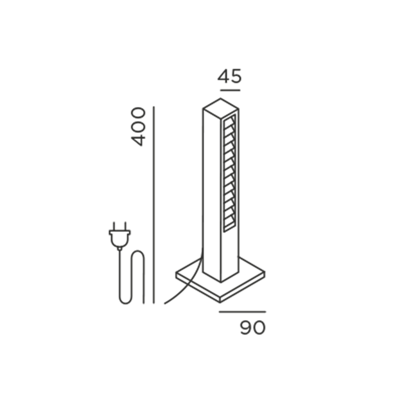 IP44 Lin 40 Basis Gartenleuchte
