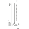 IP44 Lin 70 Basis Gartenleuchte