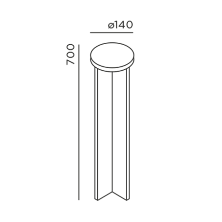 IP44 Mir R 70 Poller floor lamp