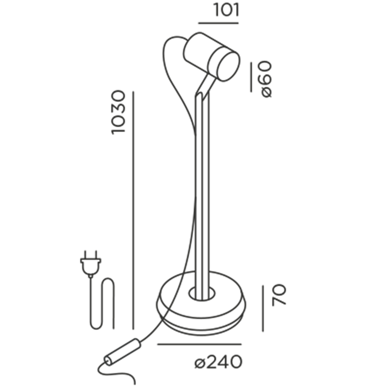IP44 Piek Lettura Controller Stehlampe