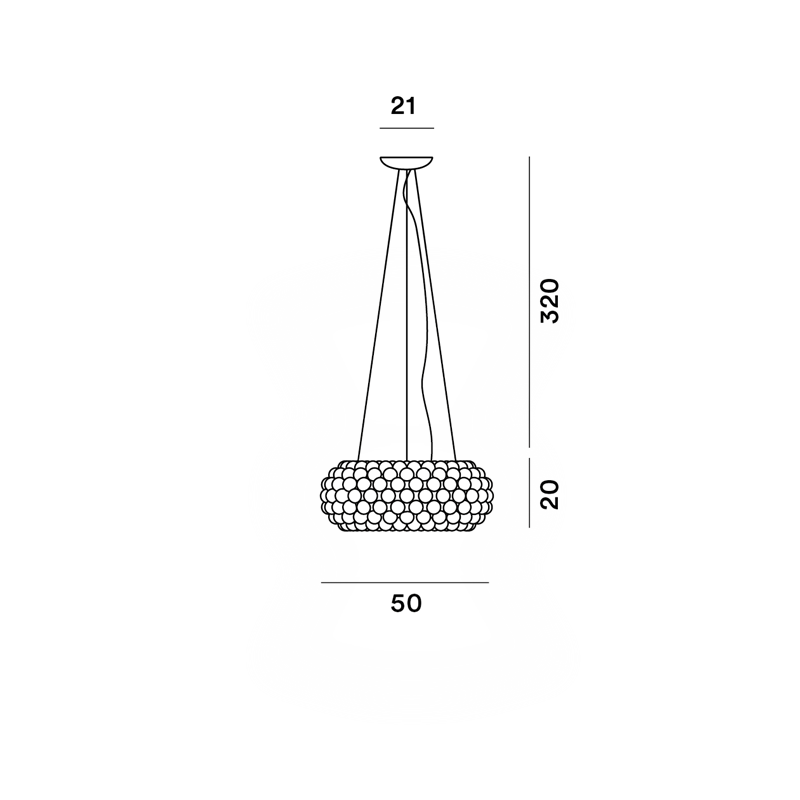 Foscarini Caboche Plus Media Mylight Susp. 10M Hängelampe