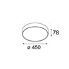 Modular Lighting Flat moon 450 ceiling down LED GI Deckenlampe
