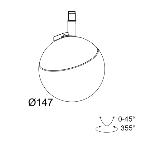 Delta Light M26L - Tweeterl track lighting fixture