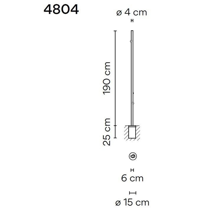 Vibia Bamboo 190 Recessed garden lamp