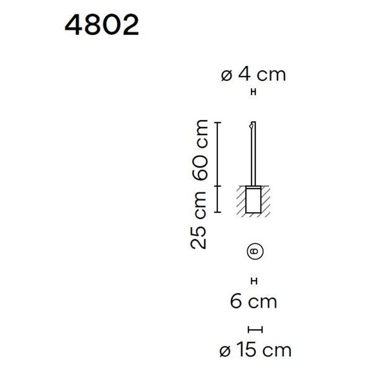 Vibia Bamboo 60 Recessed garden lamp