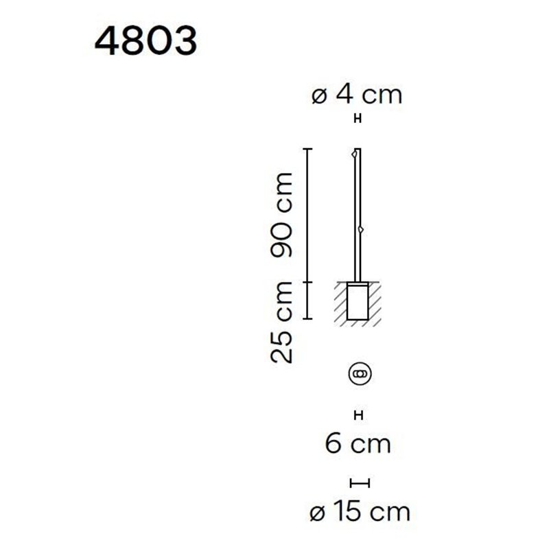 Vibia Bamboo 90 Recessed garden lamp