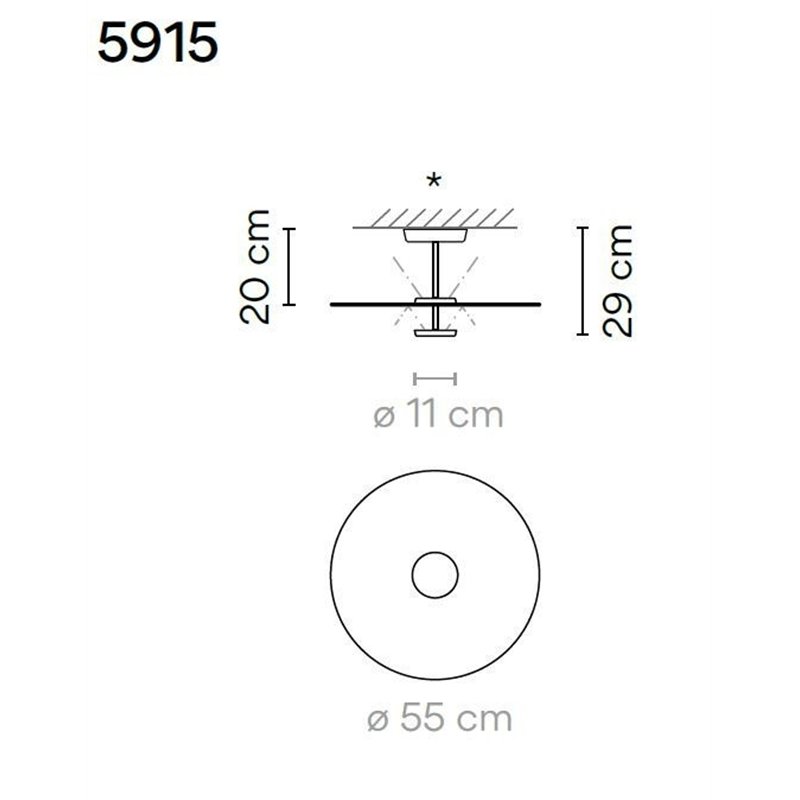 Vibia Flat 2X 60 ceiling lamp