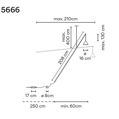 Vibia North 1-Point suspension lamp