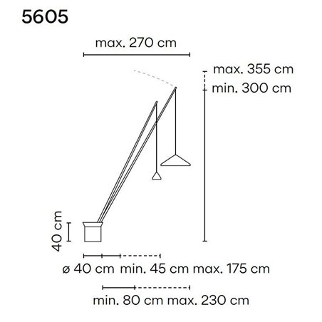Vibia North 270 floor lamp