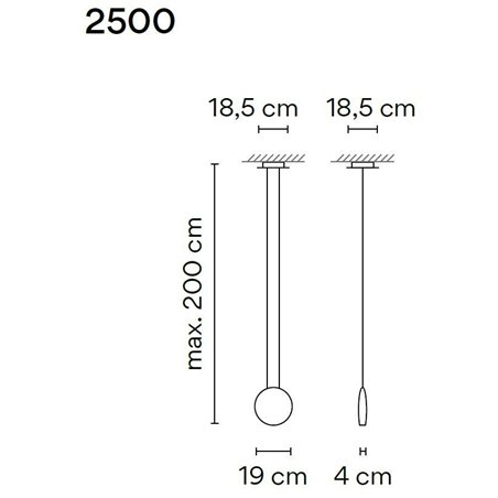 Vibia Cosmos 1X 19 suspension lamp