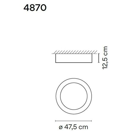 Vibia Duo 47,5 ceiling lamp