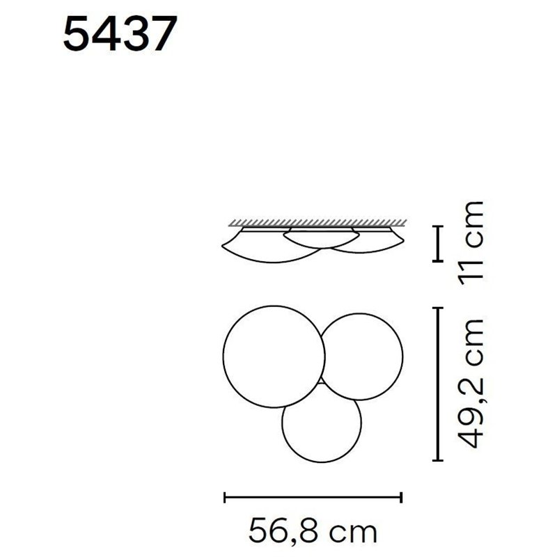 Vibia Puck 3X 56,8 ceiling lamp