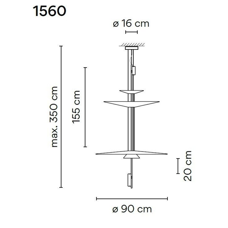 Vibia Flamingo 3X Large suspension lamp