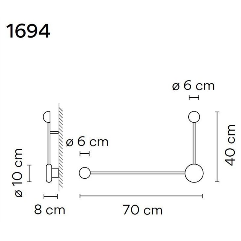 Vibia Pin 2X Hook wall lamp