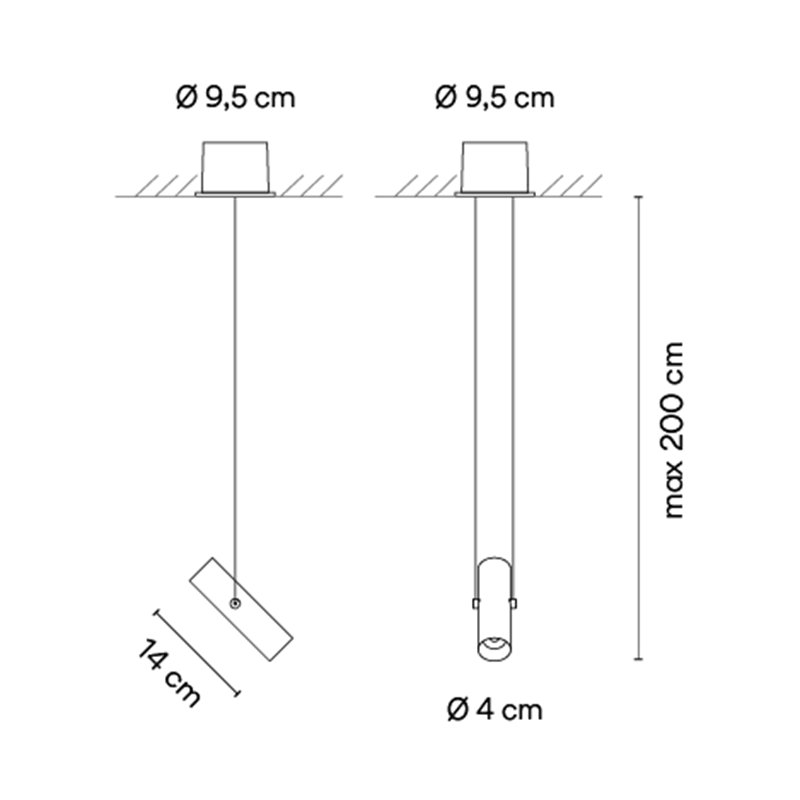 Vibia Circus solo Narrow 20° - 0176 Hängelampe