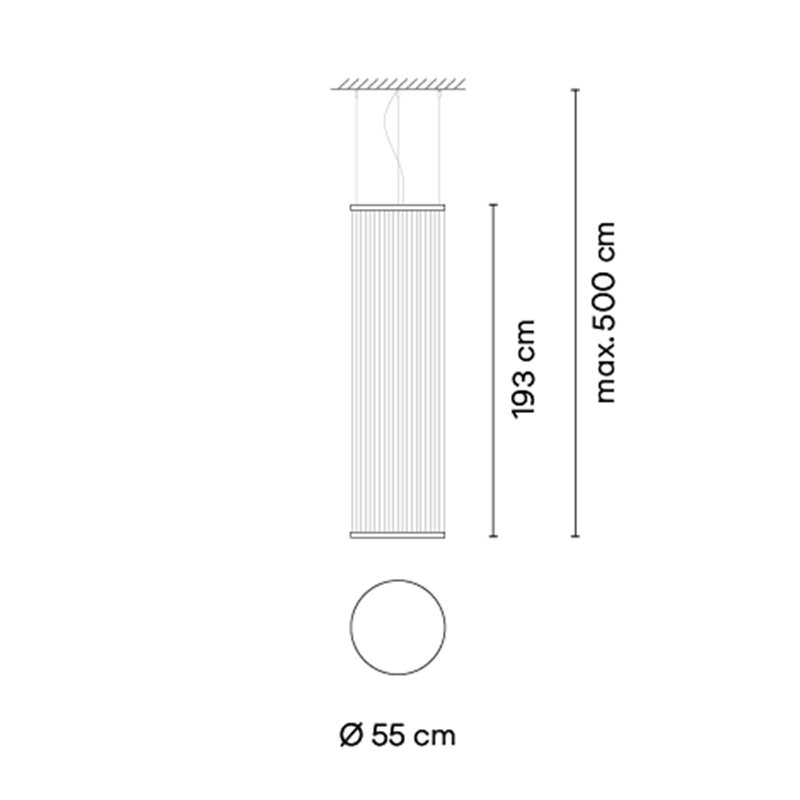 Vibia Array Ø 55 cm - 193 cm - 1825 Hängelampe