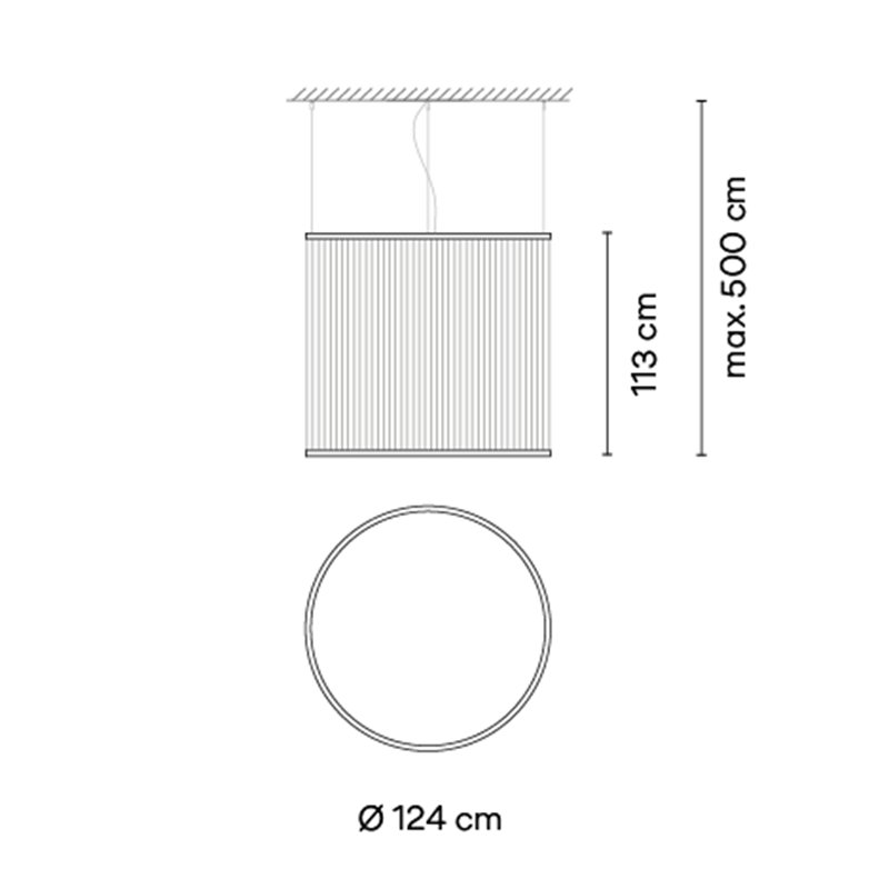 Vibia Array Ø 124 cm - 113 cm - 1840 Hängelampe