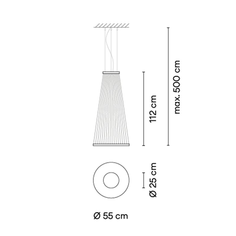 Vibia Array Ø 55 cm - 112 cm - 1855 Hängelampe