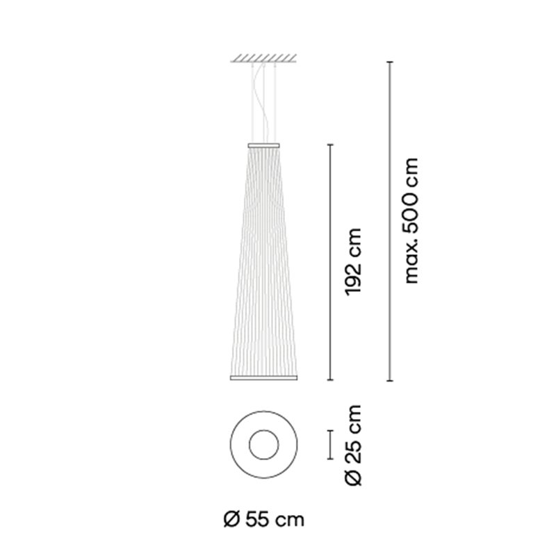 Vibia Array Ø 55 cm - 192 cm - 1860 Hängelampe