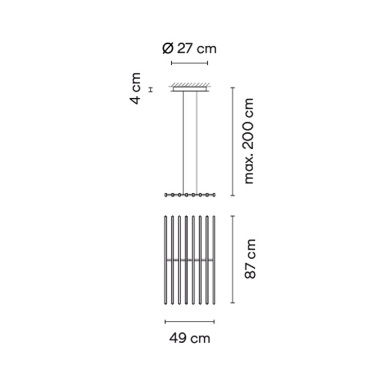 Vibia Rhythm Horizontal Wood- 2155 Hängelampe