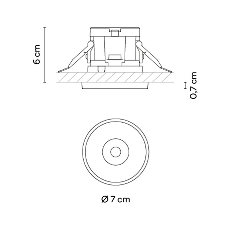 Vibia Circle Trim Medium Ø 7 cm - 3303 Einbauspot