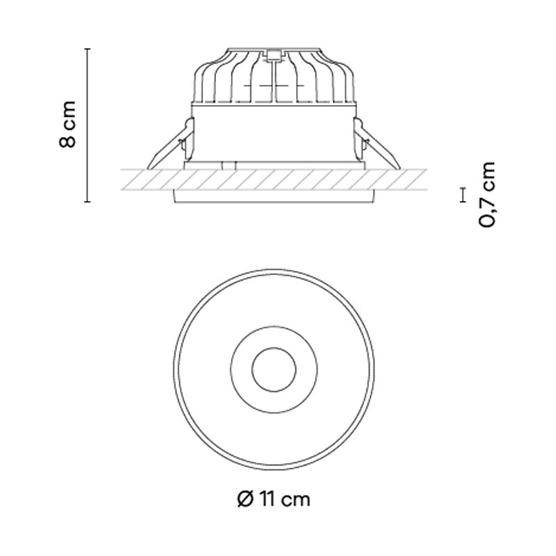 Vibia Circle Trim Medium Ø 11 cm - 3323 Einbauspot