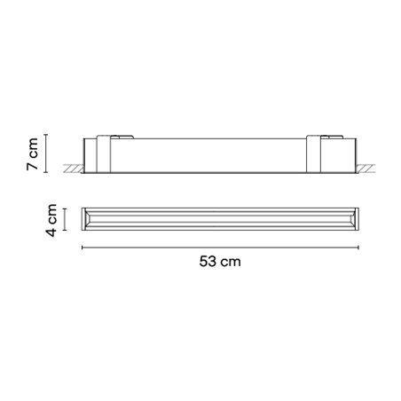 Vibia Line Trim 53 x 4 cm Flat Diffuser - 3530 ceiling lamp