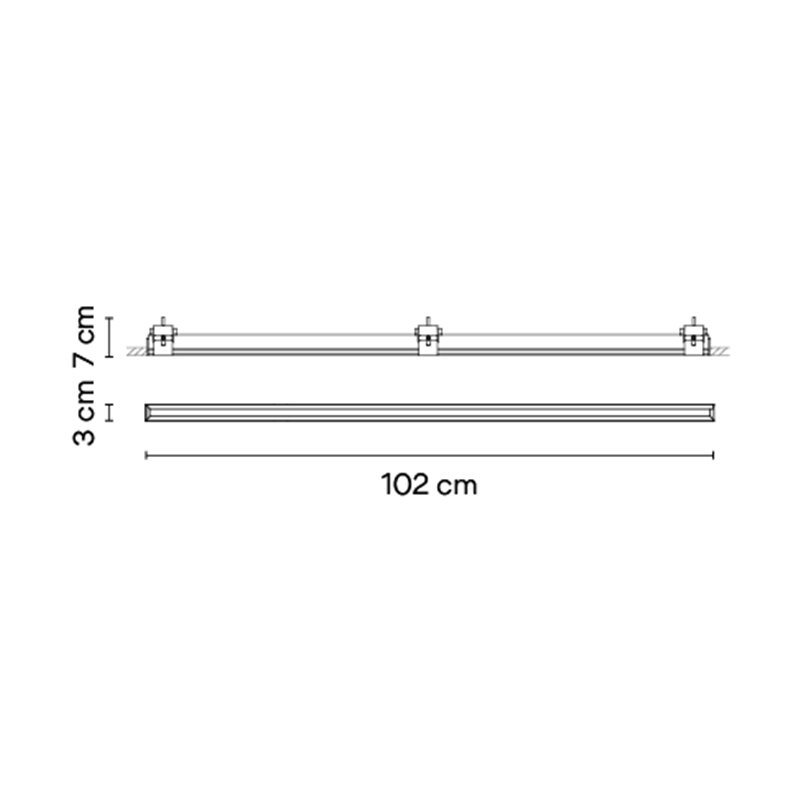 Vibia Line Trimless 102 x 3 cm Flat Diffuser - 3538 Deckenlampe