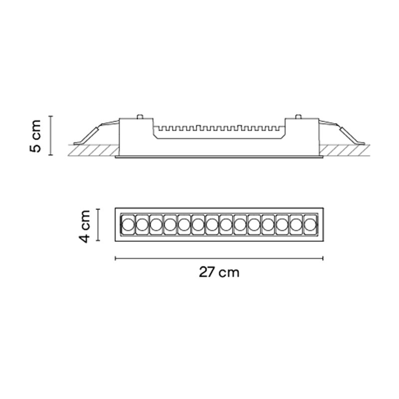 Vibia Line Trim 27 x 4 cm - 3555 Deckenlampe