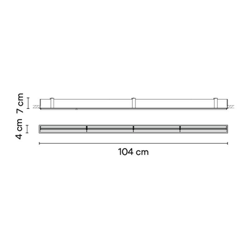 Vibia Line Wall Washer Trim 104 x 4 cm - 3585 Deckenlampe