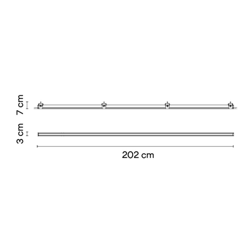 Vibia Line Colour Mood Grazer Trimless 202 x 3 cm - 3613 Deckenlampe