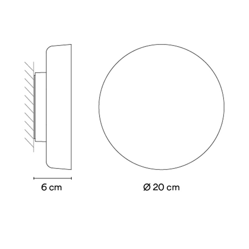 Vibia Dots outdoor 360° Surface Grazer Ø 20 cm - 4684 Wandlampe