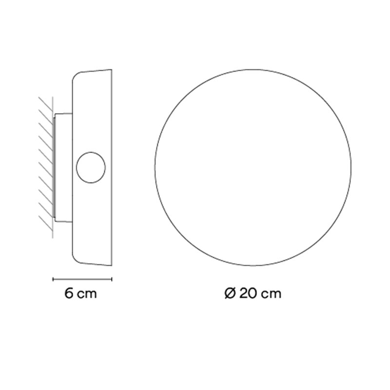Vibia Dots outdoor Direct Surface Grazer Ø 20 cm - 4688 Wandlampe