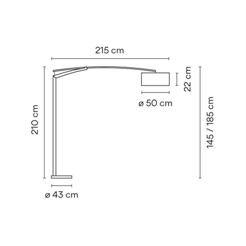 Vibia Balance 3x E27 Lampenschirm aus Aluminium - 5192 Stehlampe