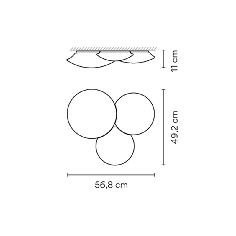Vibia Puck 3x LED G9 - 56,8 cm - 5435 Deckenlampe