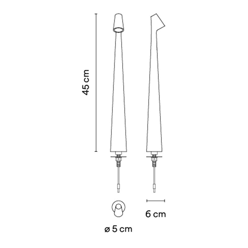 Vibia Africa Bolt-down Ø 5 x 45 cm - 5590 Tischlampe
