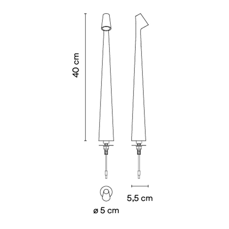 Vibia Africa Bolt-down Ø 5 x 40 cm - 5595 Tischlampe