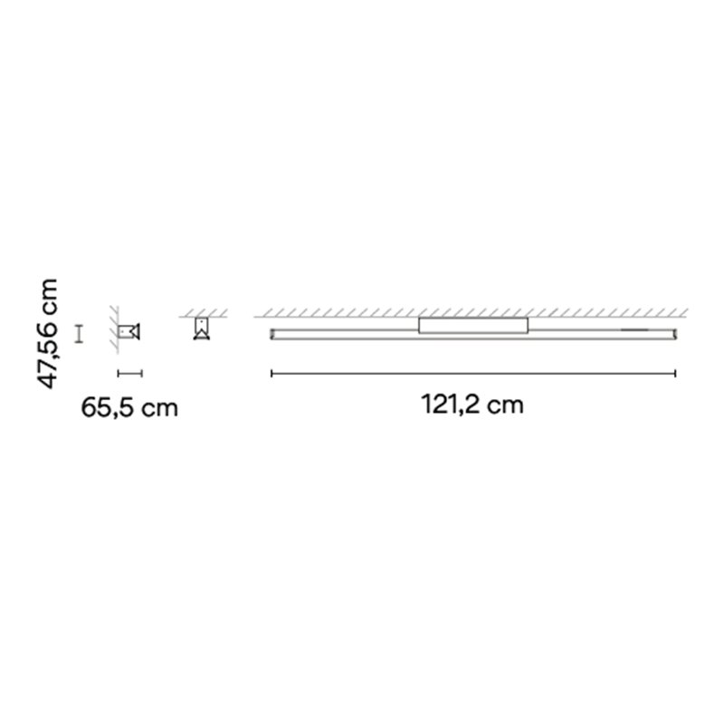Vibia Spa 121 cm - 5975 Wandlampe